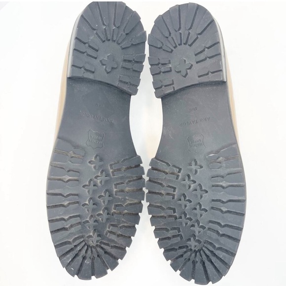 Ann Taylor Genuine Leather Chunky Loafers with Gold Accent Sz 9.5 - Picture 6 of 6